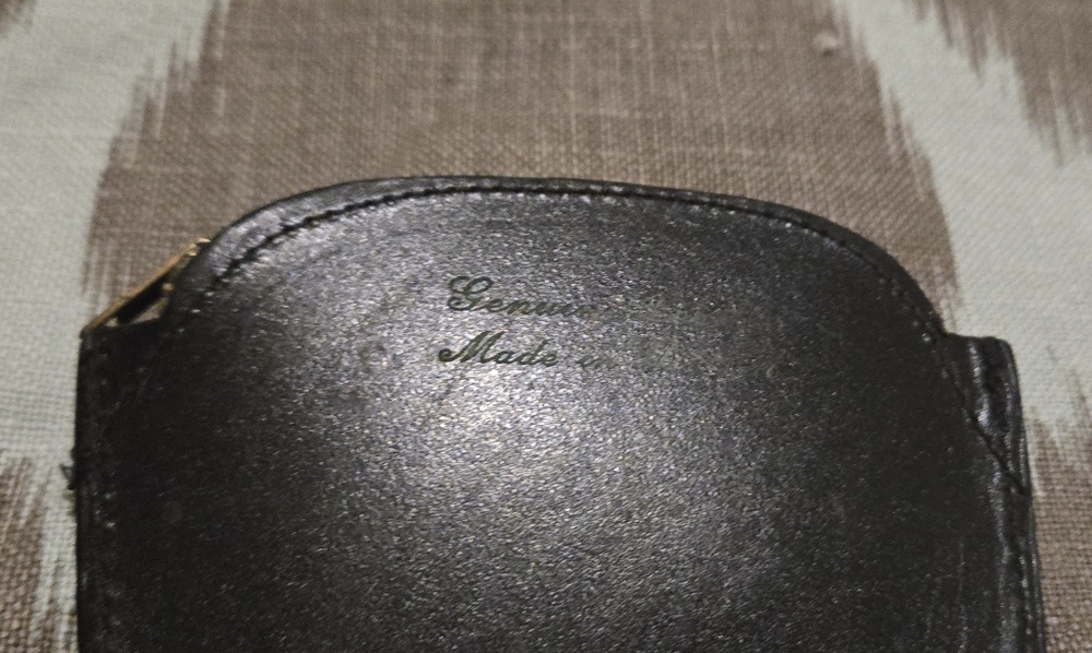 1950's Half Moon Perfect Condition Coin Purse. Gen Leather Made In The U.S.A